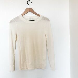 J Crew Factory Off White/Cream Long Sleeve Sweater Size XS